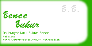 bence bukur business card